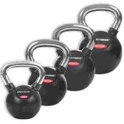 Sport-Thieme Rubberised, Smooth Chrome-Handled Set Kettlebell